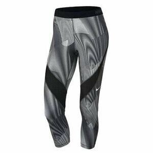 NIKE Pro Womens Capri Mesh Athletic Capri Leggings Small Black White